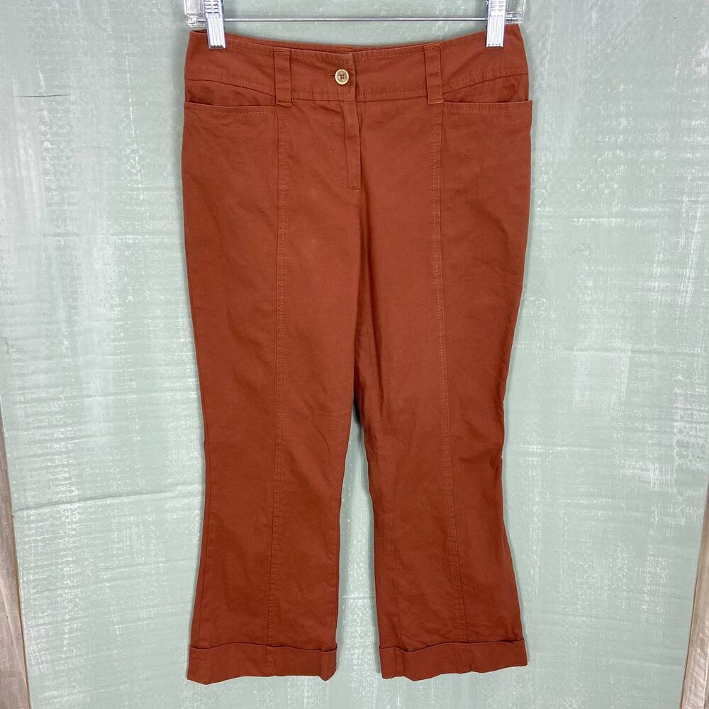 Dolce & Gabbana Casual Pants Size 26 US 40 IT Rust Orange‎ Cropped Straight - Picture 12 of 12